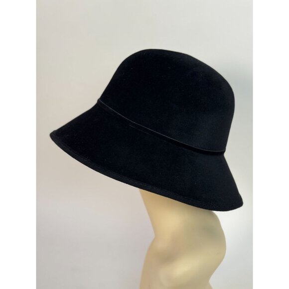 Helen Kaminski Black Wool Felt Wide Brim Hat Made In Australia main image 6